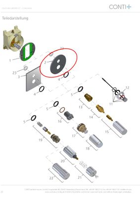 Conti + Abdeckplatte rund CONBOX elektrisch / mechanisch Bild 2