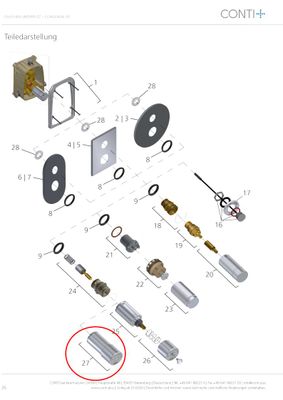 Conti Ölhydraulik, mit Isolierstück und Druckknopf, vormontiert Bild 4