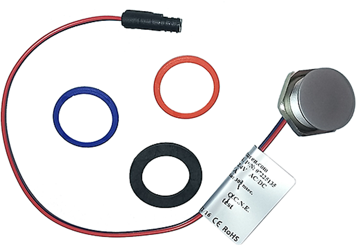 Conti Piezotaster-Set, mit Farbringen rot und, Farbe blau Bild 1