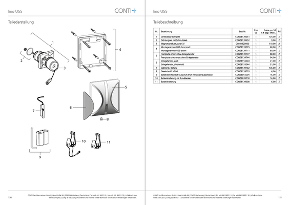 Conti Urinalarmatur U55, elektronisch, berührungslos, mattchromom /, 140 x 120 x 53 mm, Farbe weiß Bild 2