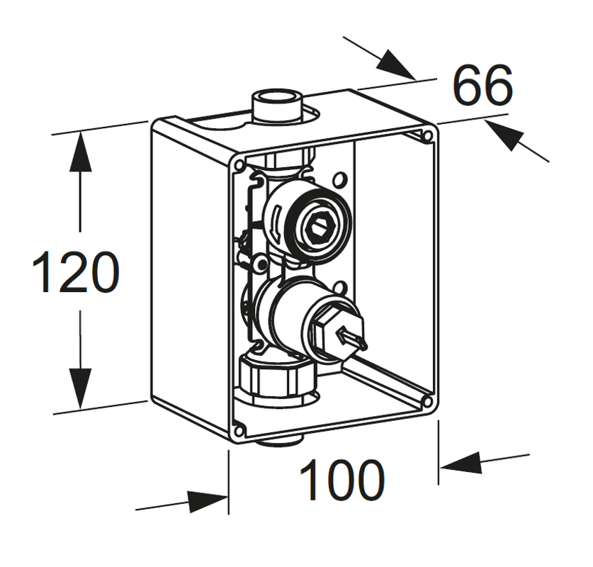 Conti + lino U3L, Rohbauset, für Urinalarmaturen U18, U28, U10 Bild 1