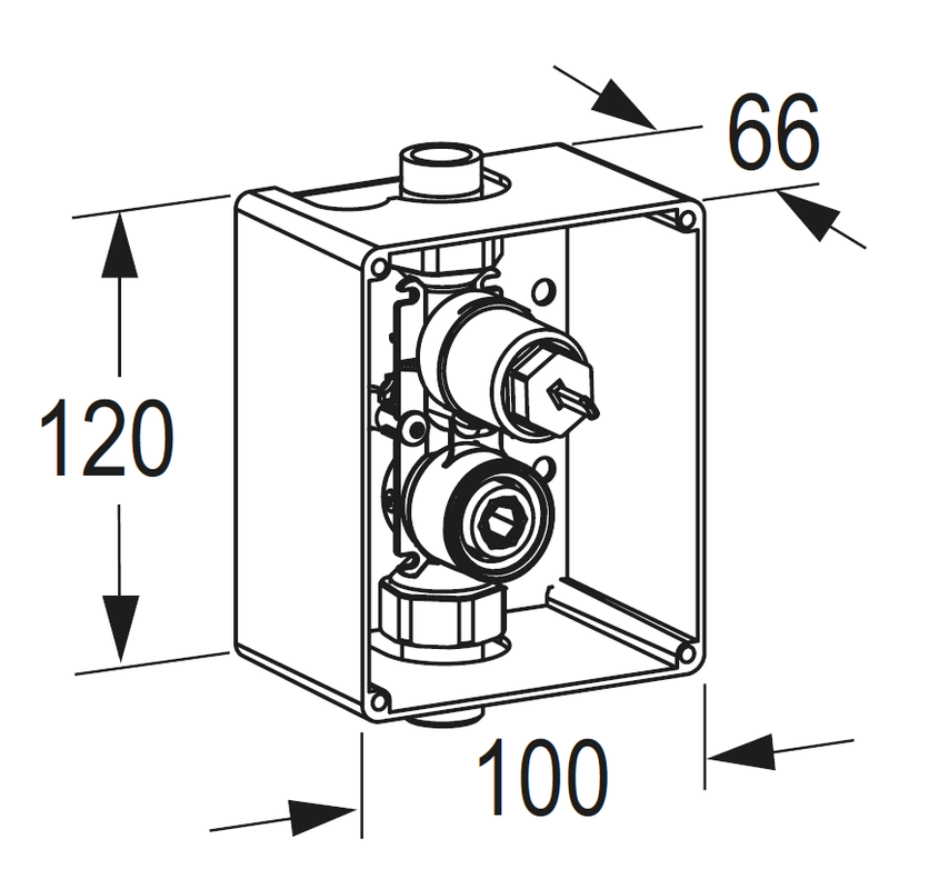 Conti + iQ Rohbauset, mit UP-Gehaeuse, U3S Ventilk. Absperrv.für S10 Bild 1