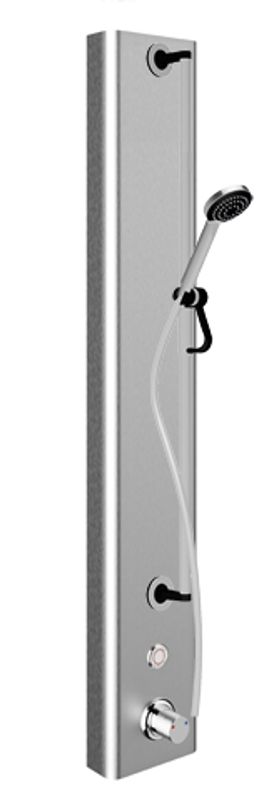 Conti CO CONSMART Duschelement Edelstahl HB Thermostat, Piezo, Netz, Hyg extern, DN 15, Farbe silberfarben Bild 1
