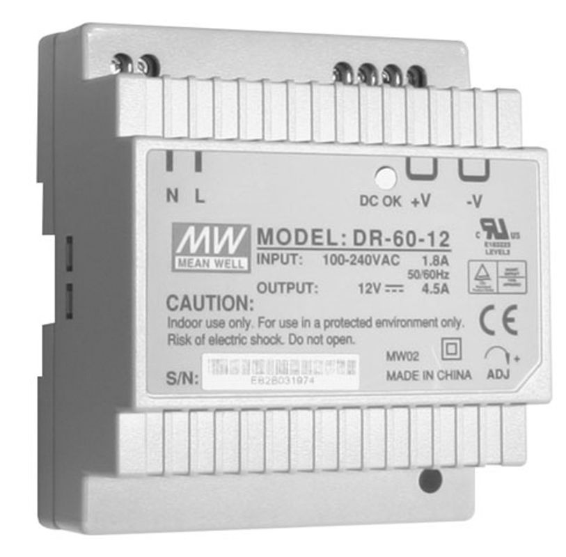 Conti Schaltnetzteil 12 V / DC / 4.5 A, für Hutschienenmontage,(BxHxT), 80 x 72 x 56 mm Bild 1