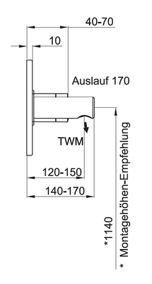 Conti + Auslauf komplett, mit Strahlregler 170 mm Bild 4