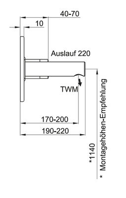 Conti + Auslauf komplett, mit Strahlregler 220 mm Bild 4