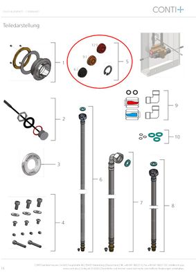 Conti + Wassermengenregler Set Brausekopf 9 L. (3 Stk. mit Sicherung.) Bild 3