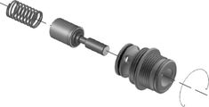 Conti Kolbenkopfstück Ölhydraulik mit Feder, Spindel, Aufnahme und Seegerring Bild 1