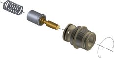 Conti Kolbenkopfstück Ölhydraulik mit Feder, Spindel, Aufnahme und Seegerring Bild 6