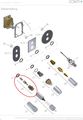 Conti Kolbenkopfstück Ölhydraulik mit Feder, Spindel, Aufnahme und Seegerring Bild 4