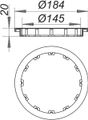 Dallmer Ausgleichsring, schwarz zu 54, 55, 57, 58, 61, Farbe Schwarz Matt Bild 2