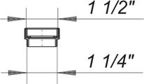 Dallmer Reduzier- und Distanzring, 1 1/2" x 1 1/4" Bild 2