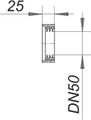 Dallmer Lippendichtung zu Urinal-Absaug- Siphon HL 430, DN 50 Bild 2