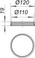 Dallmer Rückstaudichtung S 10, 110 mm, Farbe Schwarz Matt Bild 2