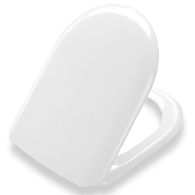 Pressalit 104 WC-Sitz, WrapOver, Edelstahl-Scharniere, Befestigung von unten, Farbe weiß Bild 1