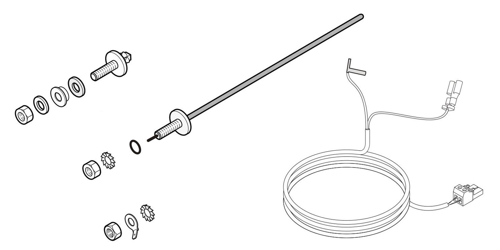 Remeha Titan-Active-System (TAS) Fremdstromanoden-Set, Farbe braun Bild 1