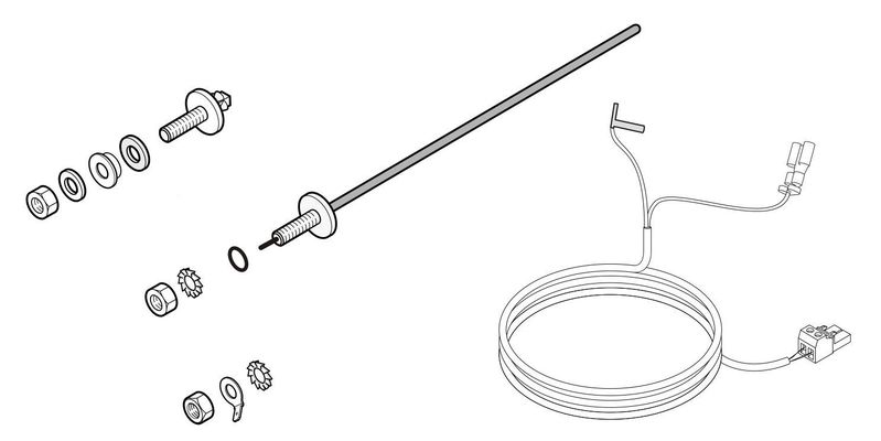 Remeha Titan-Active-System (TAS) Fremdstromanoden-Set, Farbe braun Bild 2