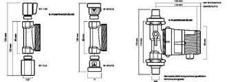 Vortex Ventil W-Ventile Wechselsatz (RV und KV) 1/2" - IG x 1" - AG, für Wilo, 33 x 41 x 33 mm Bild 4