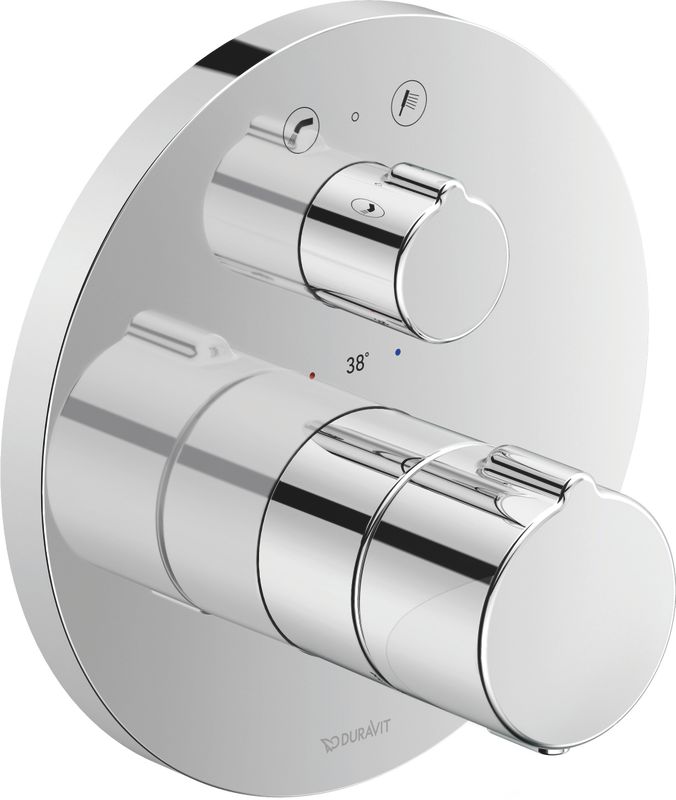 Duravit C.1 Wannenthermostat Unterputz, Thermostatkartusche, Unterputz, Grundkörper n/a, Geeignet für Durchlauferhitzer, Anzahl Griffe 1 Bild 1