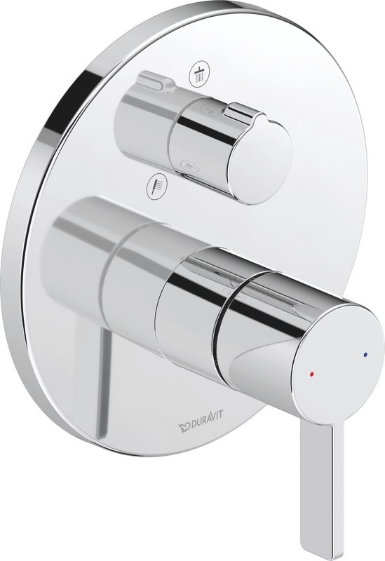 Duravit D-Neo Einhebel-Brausemischer Unterputz, Keramikmischsystem, Unterputz, Grundkörper DN 15, Geeignet für Durchlauferhitzer, Anzahl Griffe 1 Bild 1