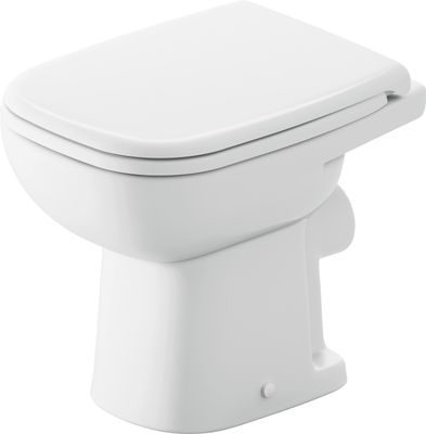 Duravit Stand WC D-Code aus Sanitärkeramik 480x350x385mm, Tiefspüler, Spülrand offen, Abgang waagerecht, Bodenstehend Bild 3