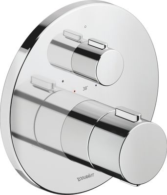 P&M Fertigset Unterputz-Thermostat, rund 1 Verbraucher, 170 x 170 mm, Farbe chrom Bild 2