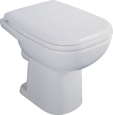 Duravit Stand WC D-Code aus Sanitärkeramik 480x350x385mm, Tiefspüler, Spülrand offen, Abgang waagerecht, Bodenstehend Bild 4