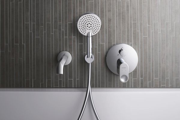 Duravit Wanneneinlauf C.1, Wandmontage, Anschlussart Wasseranschluss Aussengewinde, Geeignet für Durchlauferhitzer Bild 5