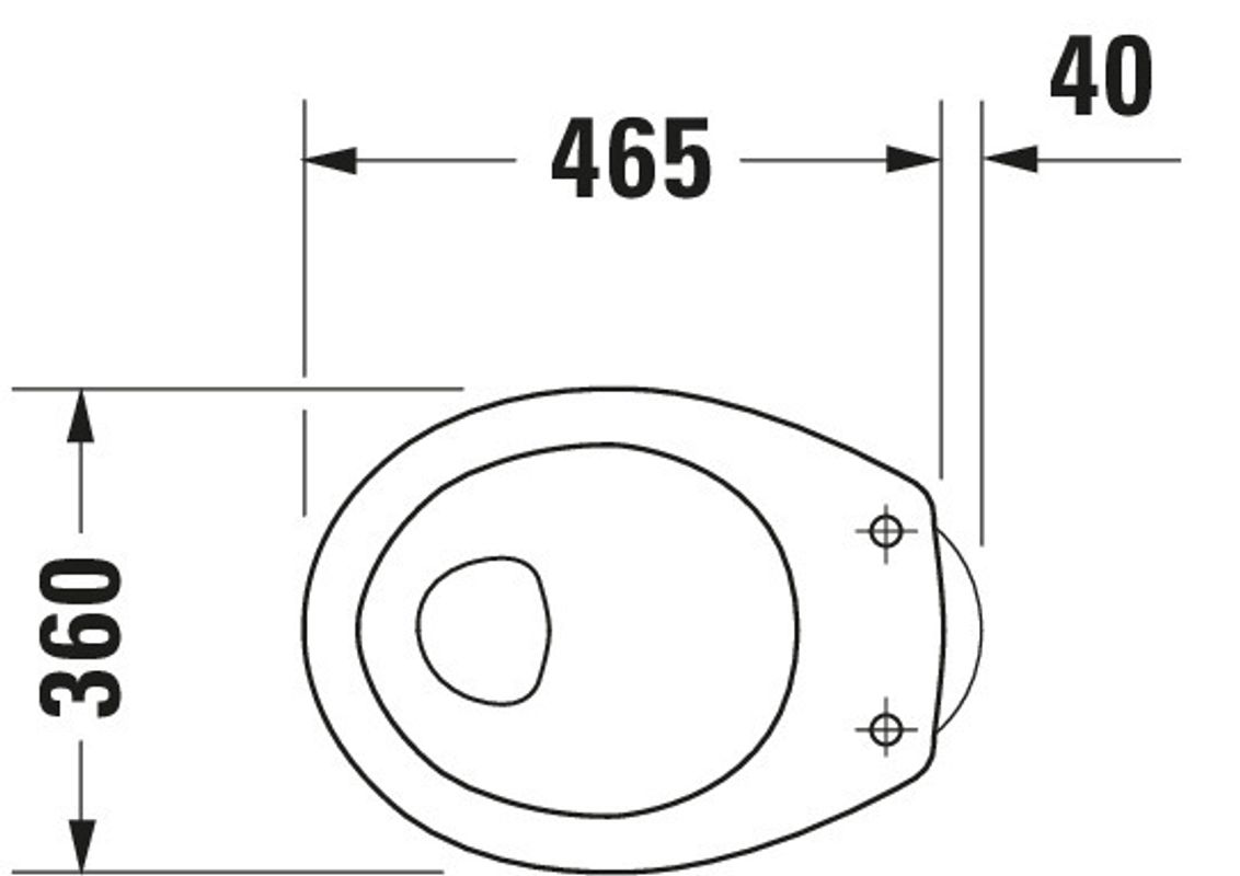Duravit Stand WC Duravit Design Classics aus Sanitärkeramik 505x360x490mm, Flachspüler, Spülrand geschlossen, Abgang senkrecht, Bodenstehend Bild 1