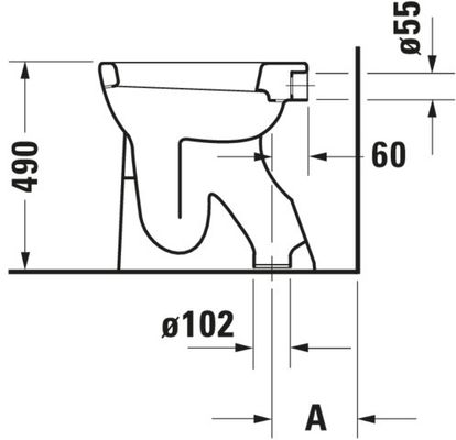 Duravit Stand WC Duravit Design Classics aus Sanitärkeramik 505x360x490mm, Flachspüler, Spülrand geschlossen, Abgang senkrecht, Bodenstehend Bild 6