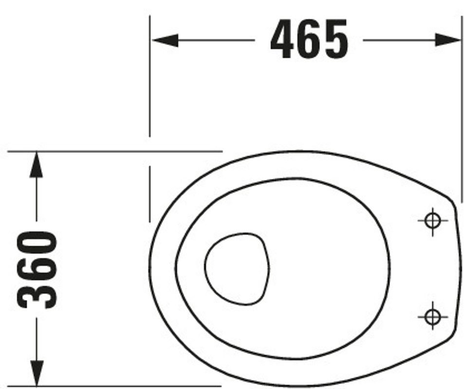 Duravit Stand WC Duravit Design Classics aus Sanitärkeramik 465x360x490mm, Flachspüler, Spülrand geschlossen, Abgang waagerecht, Bodenstehend Bild 1