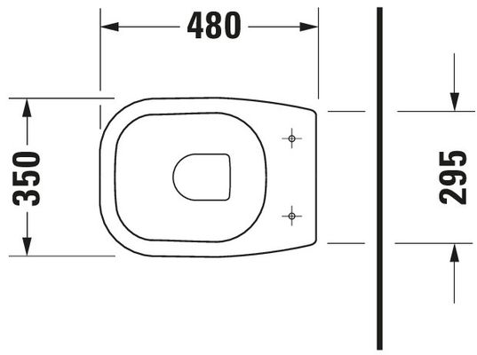 Duravit Stand WC D-Code aus Sanitärkeramik 480x350x385mm, Tiefspüler, Spülrand offen, Abgang waagerecht, Bodenstehend Bild 9