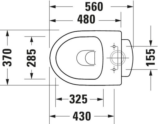Duravit Stand WC Duravit No.1 aus Sanitärkeramik 560x370x400mm, Tiefspüler, Spülrand spülrandlos, Abgang senkrecht, Bodenstehend Bild 12