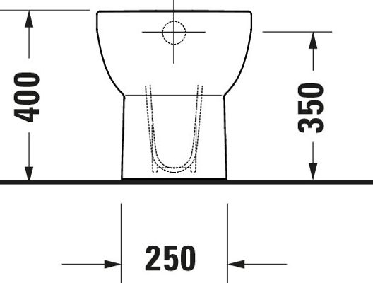Duravit Stand WC Duravit No.1 aus Sanitärkeramik 560x370x400mm, Tiefspüler, Spülrand spülrandlos, Abgang senkrecht, Bodenstehend Bild 14