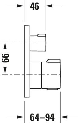 Duravit C.1 Wannenthermostat Unterputz, Thermostatkartusche, Unterputz, Grundkörper n/a, Geeignet für Durchlauferhitzer, Anzahl Griffe 1 Bild 11