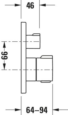 Duravit C.1 Brausethermostat Unterputz, Thermostatkartusche, Unterputz, Grundkörper n/a, Geeignet für Durchlauferhitzer, Anzahl Griffe 1 Bild 3