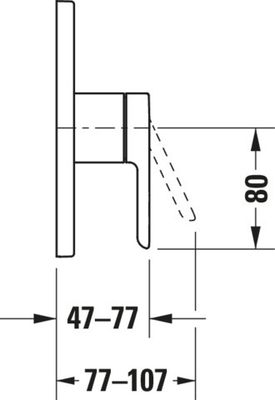 Duravit C.1 Einhebel-Brausemischer Unterputz, Keramikmischsystem, Unterputz, Grundkörper n/a, Geeignet für Durchlauferhitzer, Anzahl Griffe 1 Bild 4
