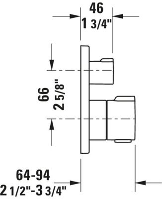 Duravit C.1 Wannenthermostat Unterputz, Thermostatkartusche, Unterputz, Grundkörper n/a, Geeignet für Durchlauferhitzer, Anzahl Griffe 1 Bild 10