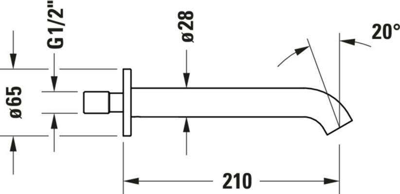 Duravit Wanneneinlauf C.1, Wandmontage, Anschlussart Wasseranschluss Aussengewinde, Geeignet für Durchlauferhitzer Bild 14