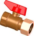Aalberts Flamco Kugelhahn 3/4" - IG x Üwm 3/4" - IG, Rot, Ms, Dvgw, Wras, Farbe silberfarben Bild 1