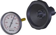 Aalberts Flamco Griff, mit Thermometer, Farbe blau Bild 2