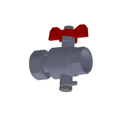 Aalberts Flamco Kugelhahn 3/4" - IG x Üwm 3/4" - IG, M10 IG für Fü.einbau Bild 2