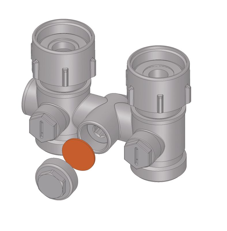Aalberts Flamco Dichtung, für Hahnblöcke, Abmessung, Material: Centellen, 17 x 1 mm Bild 1