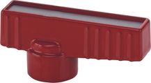 Aalberts KFE-H Flamco Flügelgriff, für KFE-Kugelhahn Material:Zinkdruckguss, Farbe:Heizung-rot, Farbe Heizung Bild 1