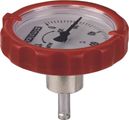 Aalberts Flamco Thermometergriff, mit Kunststoffgriff, -50, mit Thermometer Durchmesser: 63 mm, DN 20, Farbe rot Bild 1