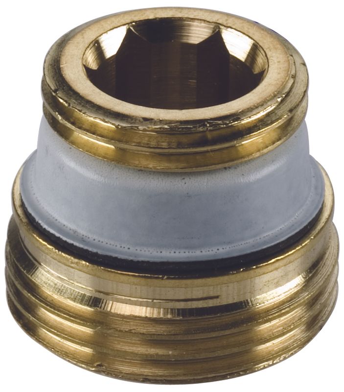 Aalberts Flamco Anschlussnippel, für Hahnblock, 1/2" x 3/4", Dichtung aus EPDM, Material Messing Bild 1