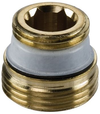 Aalberts Flamco Anschlussnippel, für Hahnblock, 1/2" x 3/4", Dichtung aus EPDM, Material Messing Bild 2