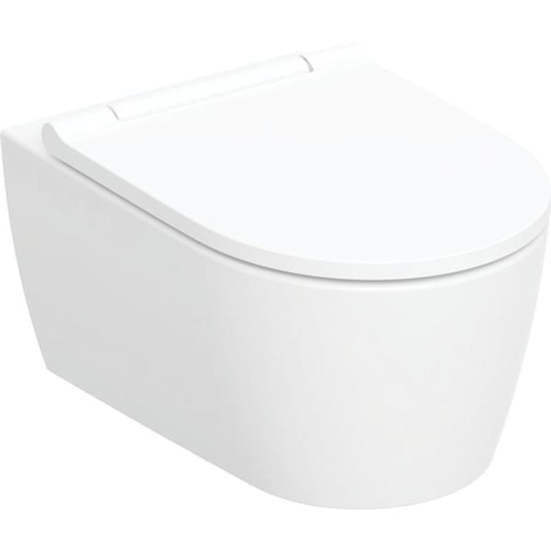 Geberit ONE Set Wand-WC, mit WC-Sitz / glanzverchromt, 345 x 370 mm, Farbe weiß Bild 1