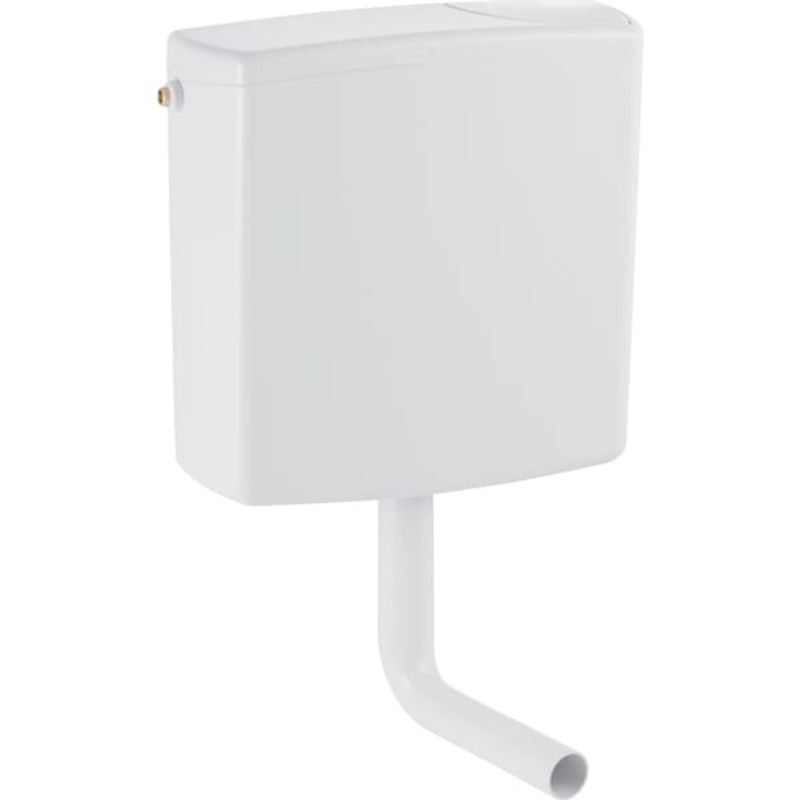 Geberit Spülkasten 140000, 6-9L, Aufputz, tiefhaengend, mit Spülstop-Taste, 405 x 410 x 138 mm, Farbe weiß Bild 1