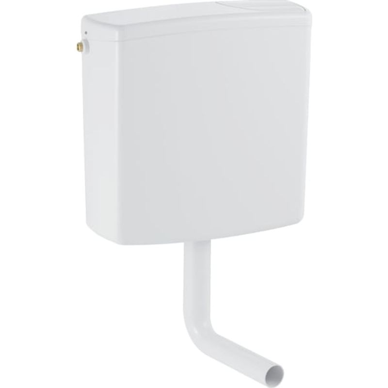 Geberit AP140 Aufputz-Spülkasten 2-Mengen-Spülung halbh. WA li / mi/re weiss, verschraubte, 405 x 410 x 138 mm, Farbe weiß Bild 1